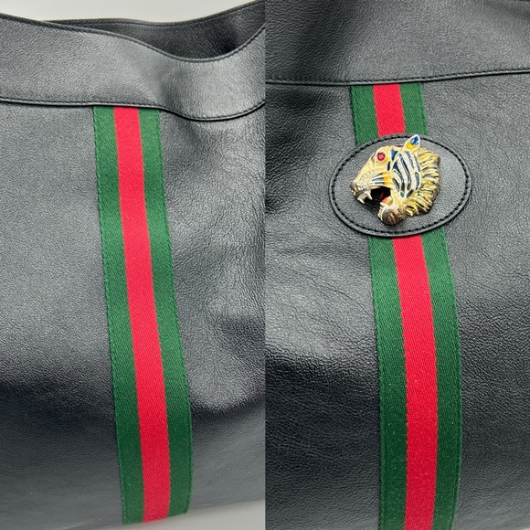 Authentic Gucci black calf leather Rajah large tote - Picture 13 of 17